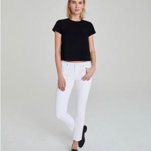 AG The Prima Ankle Cigarette White 31 Regular